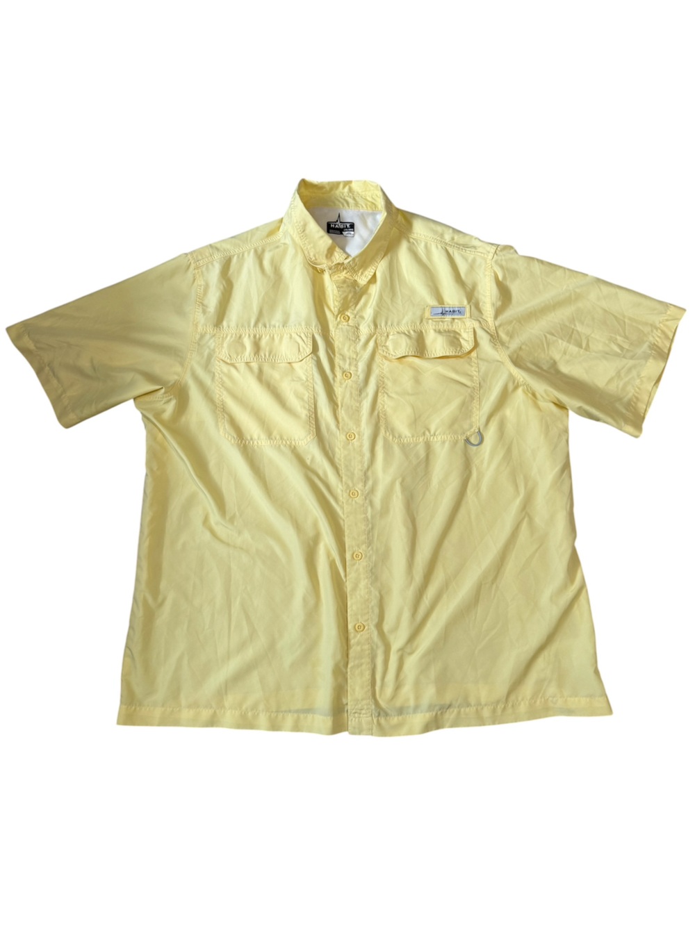Habit UPF Fishing Short-Sleeve Button Down, yellow, 2XL